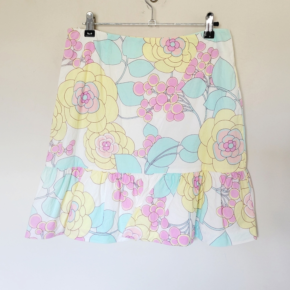 Tibi Floral Y2K Cotton Skirt
